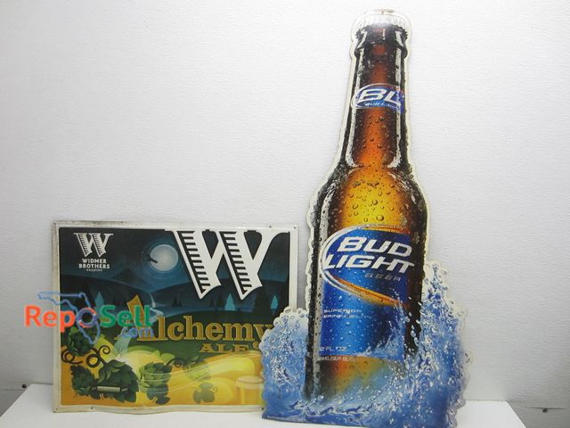Lot 31-2224 - (2) Metal Signs: Bud Light &amp; Alchemy Ale