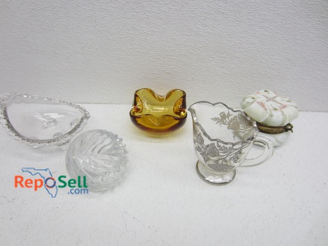 Lot 31-3253 - (3) Baccarat Crystal Pieces with Wave Crest Dish