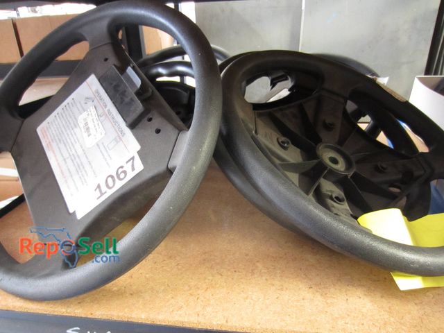 Lot 31-1067 - 6 ICON Golf Cart Steering Wheels Plastic Construction Black