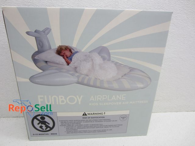 Lot 31-3486 - Kids Airplane Air Mattress in Box - Appears New