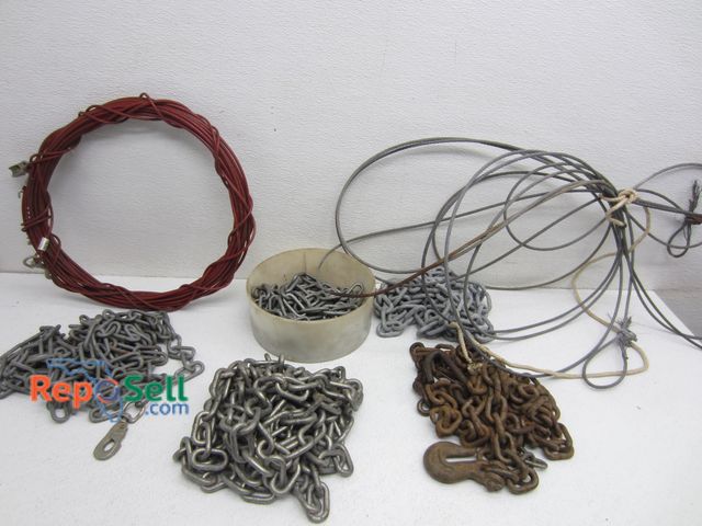 Lot 31-3340 - (5) Chains And (2) Cables: Various Sizes