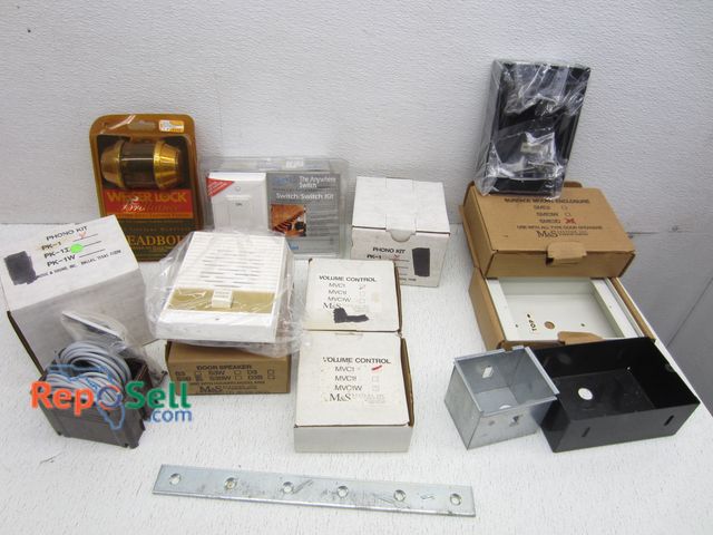 Lot 31-6369 - Hardware Lot: Door Lock, Door Chime, Speaker Parts, etc.