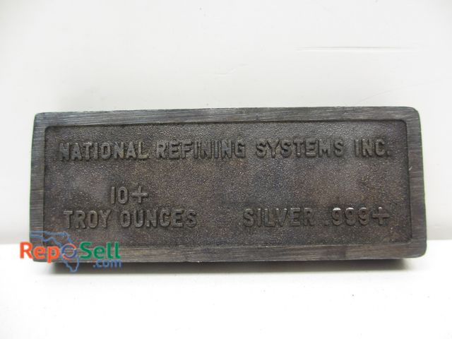 Lot 31-9043 - 11.1 oz. Silver .999 Bar - Marked "10+ Troy Oz"