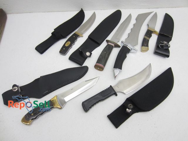 Lot 31-5450 - (6) New Knives With Original Boxes, (5) With Sheaths: Frost, Pradel Cutlery etc