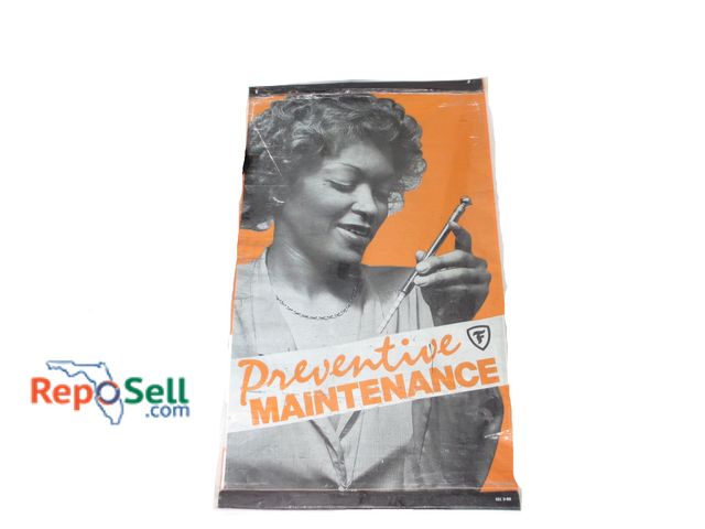 Lot 31-1228 - Firestone Double Sided Preventative Maintenance Plastic Banner; CCC3-80; 54" x 34"