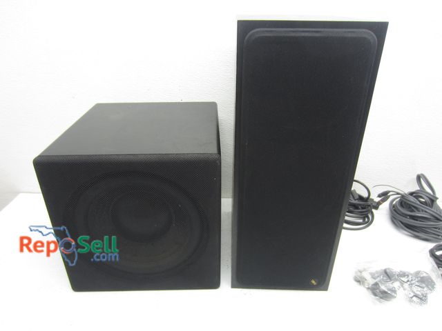 Lot 31-3314 - (1) Thiel Loud Speaker #SCS 2, (1) REL Acoustics 150W Sub-Bass Speaker System - Powers On, &amp; Mis...
