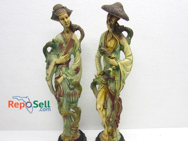 Lot 31-6393 - (2) Oriental Ceramic Figures 19"H