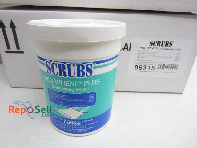 Lot 31-5093 - (18) Tub Disinfecting Wipes/Scrubs #96315 - (3) Cases