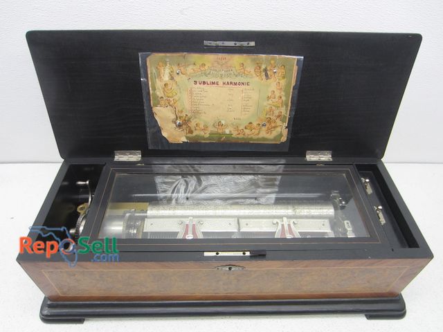 Lot 31-4100 - Antique 1870's Music Box Sublime Harmony by Gautschi &amp; Sons Philadelphia - Played Music when Tes...