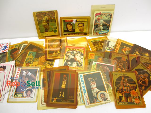 Lot 31-5029 - (30) Carded Sports Collectible Cards and Others: Pete Rose, Puckett, Staubach, Bench, etc.