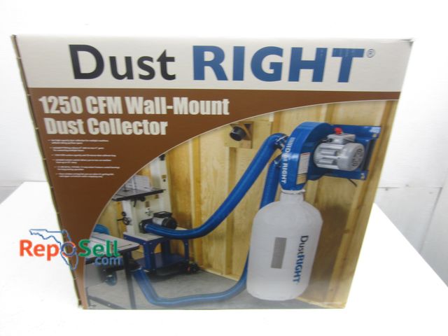 Lot 31-1370 - Dust Right 1250 CFM Wall Mount Dust Collector - Appears New