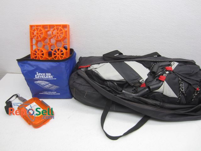 Lot 31-5329 - Camping Lot: (2) Tents, Lynx Levelers, Smartphone Watertight Case,  50gal Storage Locker Included