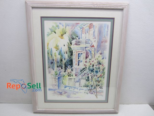 Lot 31-1232 - Framed Art By Betty Smith 569/1000 24"x29", Appears To Be Original Watercolor
