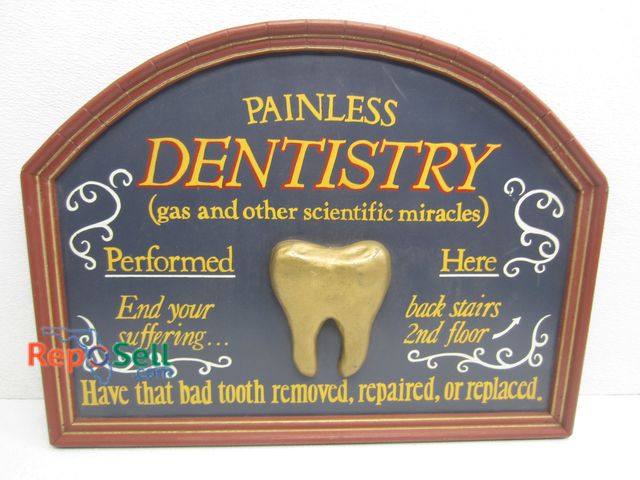 Lot 31-2484 - Wood Dentistry Sign 18"x24"