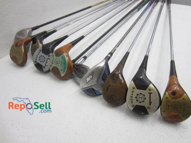 Lot 31-9458 - (10) Golf Clubs, (1) Shaft: Hogan, PGA, Woodbury, etc.