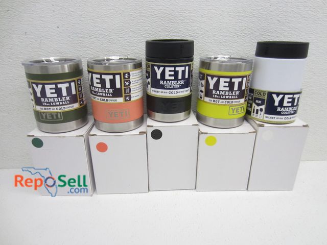 Lot 31-1093 - (5) Yeti warm/cold beverage containers new in box, various styles.