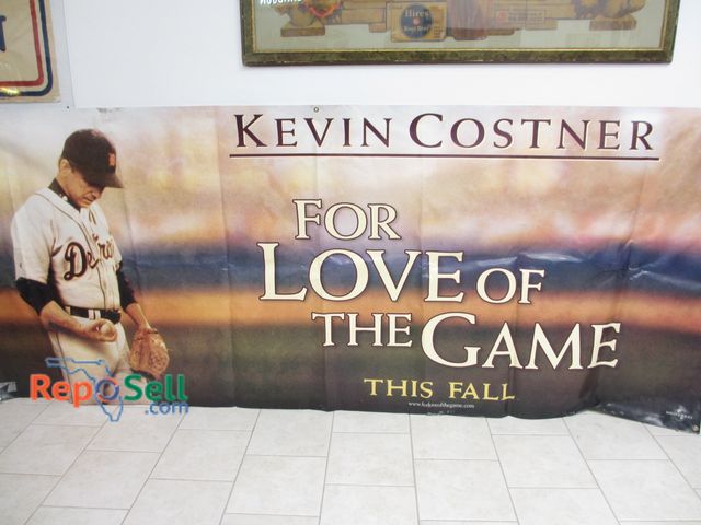Lot 31-1175 - For the Love of the Game; Kevin Costner Large Vinyl Promo Poster; 10' x 4'