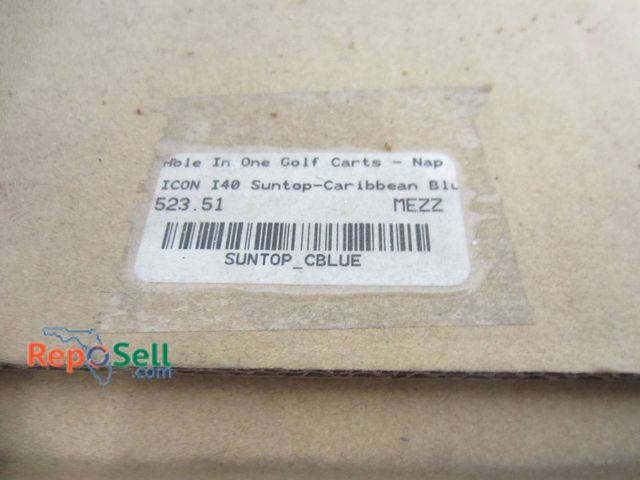 Lot 31-1128 - Icon I40 Suntop Caribbean Blue Golf Cart Sun Top Panel In Box