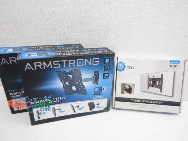 Lot 31-5296 - (3) TV Wall Mounts: 1 - 13" to 32", 2 - 17" to 42" - All Appear New