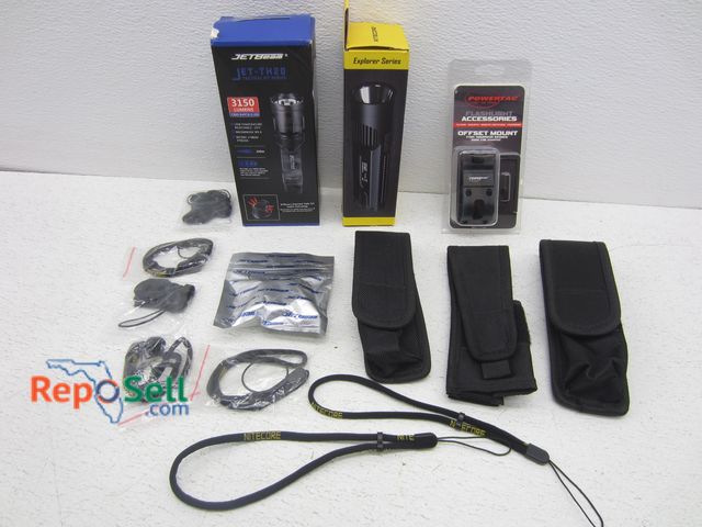 Lot 31-6279 - (2) Flashlights: Jet Beam Jet TH20, Nitecore EC4GT, Accessories, etc.