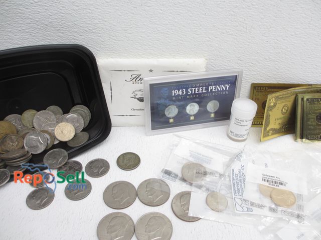 Lot 31-3219 - Lot of Various US &amp; Foreign Coins: Kennedy, Ike, UNC, etc.