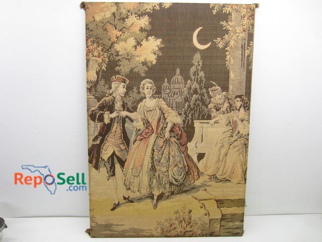 Lot 31-3265 - 38" x 26" Stretched Fabric Art