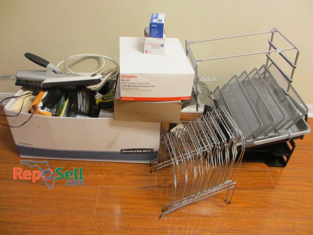 Lot 31-8156 - Lot of Office Supplies, Racks, Envelopes, etc.