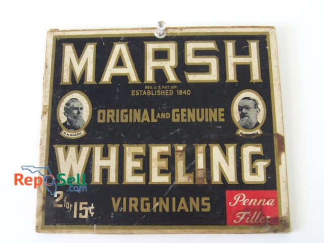 Lot 31-1008 - Marsh Wheeling Cigar Box Top 6" x7"