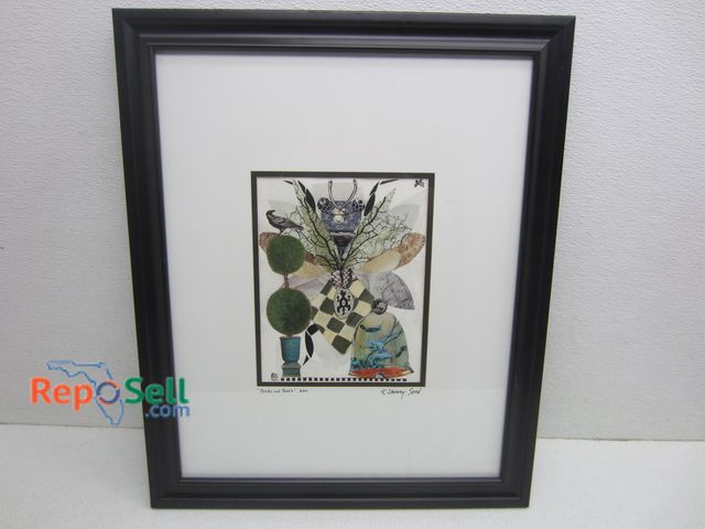 Lot 31-5392 - Framed Art "Birds And Bees" By K Lowney-Seed 2011 18"x23"