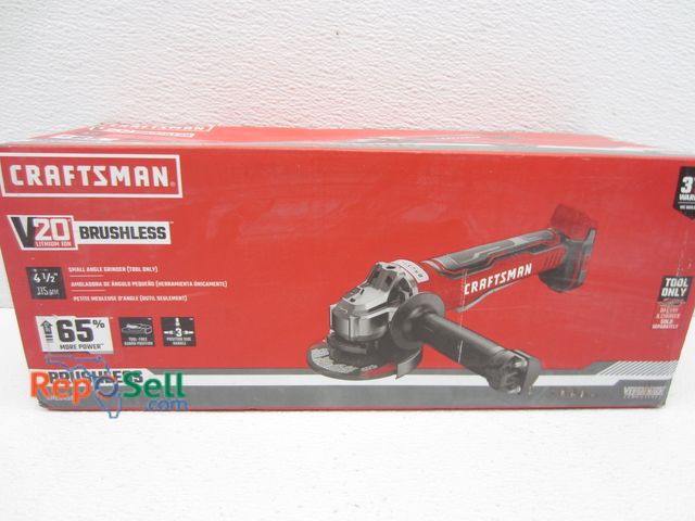 Lot 31-1121 - New Craftsman 20V 4 1/2" Small Angle Grinder #CMCG450B - Tool Only
