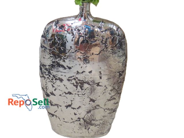 Lot 31-1203 - Metal/Chrome Vase 28x16" Z Gallerie