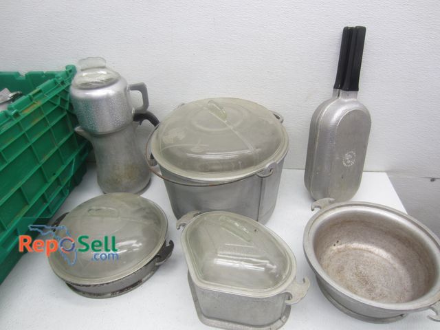 Lot 31-7094 - (2) Boxes of Vintage Guardian Service Cast Iron Aluminum Cookware, (24pcs total) - Totes Included