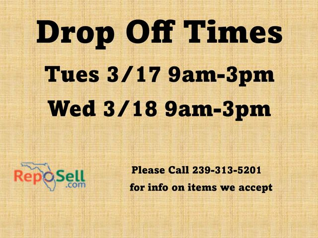Drop Off Times & Consignment Info