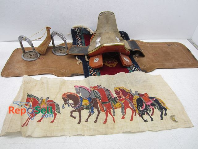 Lot 31-6298 - Vintage Tibetan Saddle and Accessories