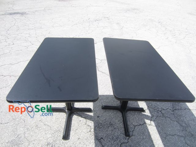 Lot 31-4565 - (2) Rectangle Black Dining Tables  - 29"H 42"L x 24W