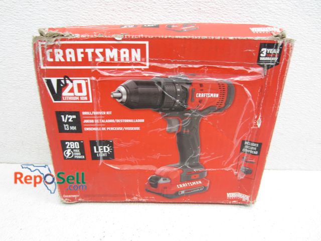 Lot 31-3125 - New Craftsman 20V 1/2" Drill/Driver #CMCD700C1 With Battery And Charger