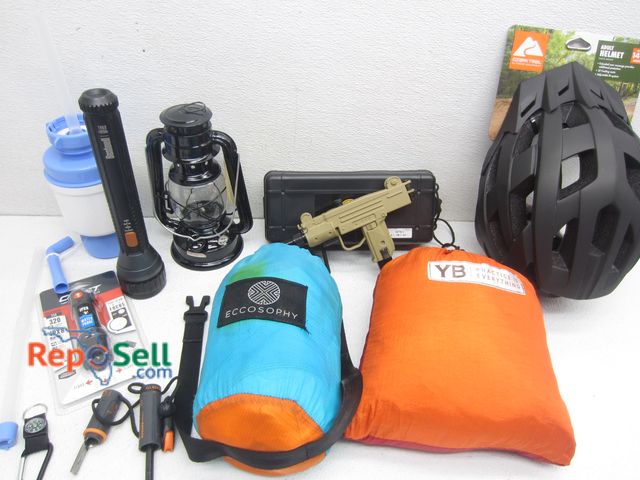 Lot 31-1140 - Sporting Lot: Bike Helmet, Gerber Fire Starter, Flashlights, etc.