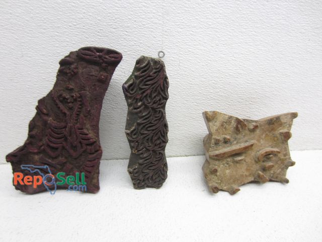 Lot 31-3406 - (3) Primitive Wood Stamps