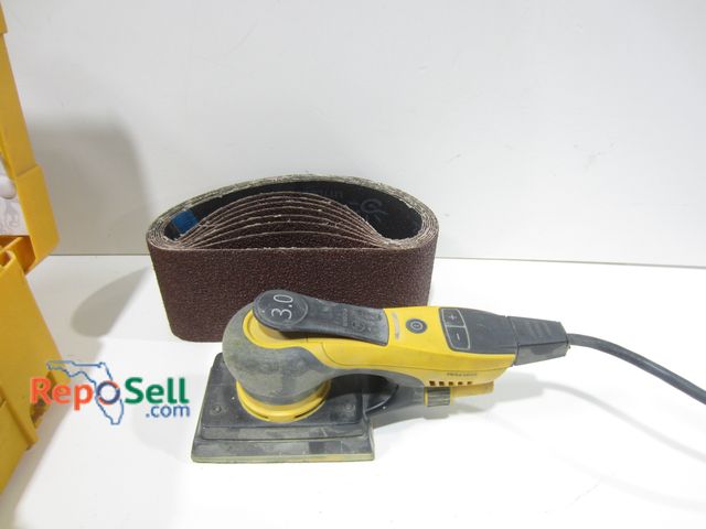 Lot 31-8085 - Mirka DEOS Direct Electric Palm Sander &amp; Paper - Powers On