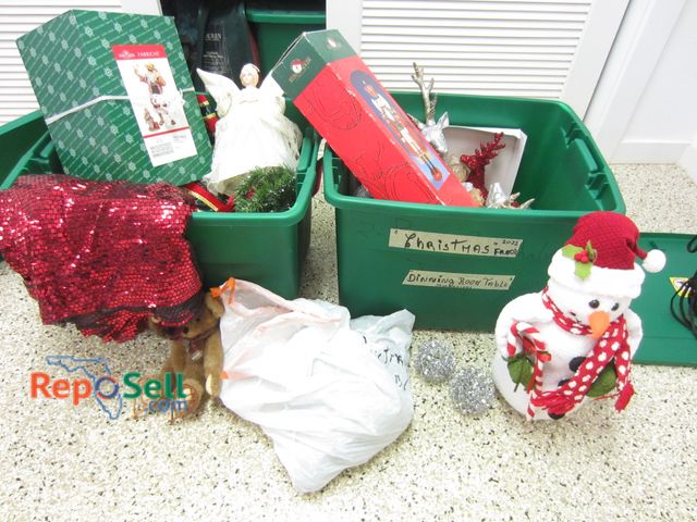 Lot 31-1427 - (2) Totes Of Christmas Decor