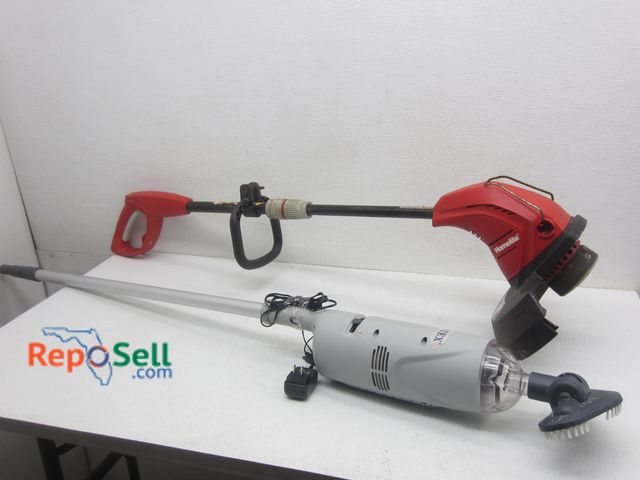 Lot 31-7119 - Electric Homelite 13" String Trimmer &amp; INTEX Rechargeable Pool Vac w/Telescoping Pole &amp; Char...