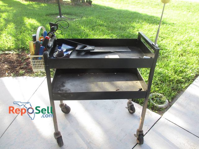 Lot 31-8575 - Snap-on Two-Shelf Rolling Tool Cart With Tools, 34x32x17 Inches