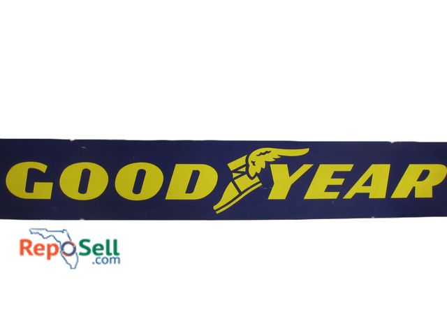 Lot 31-1105 - Metal Goodyear Sign Double Sided; 66"x12"