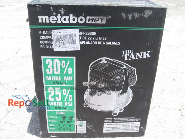 Lot 31-6254 - Metabo 6 Gallon Pancake Compressor #EC914S - Appears New In Box