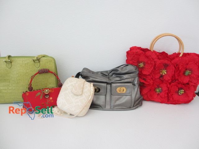 Lot 31-1467 - (5) Women's Purses: Raphael Sanchez, Mary Francis, Mischka, Rubarb - No COA