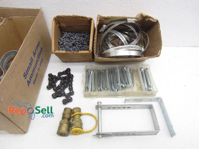Lot 31-7426 - Lot of Hose Clamps, Pins, Chain, Brackets, etc.