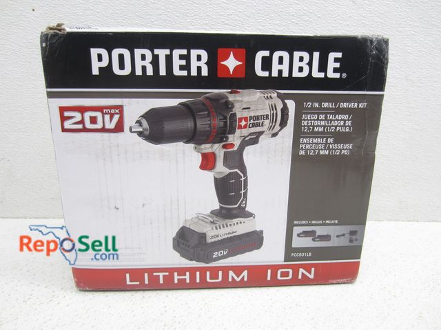 Lot 31-4406 - Porter Cable 20V 1/2" Drill/Driver Kit w/(2) Batteries &amp; Charger #PCC601LB
