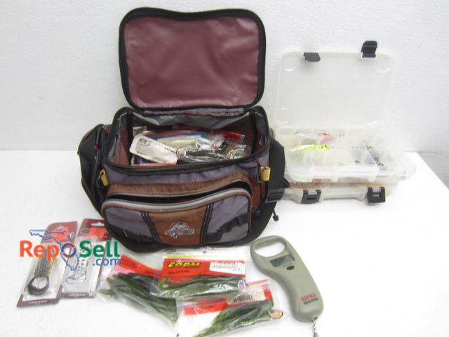 Lot 31-6270 - Okeechobee Tackle Bag With (3) Tackle Boxes And Extra Tackle