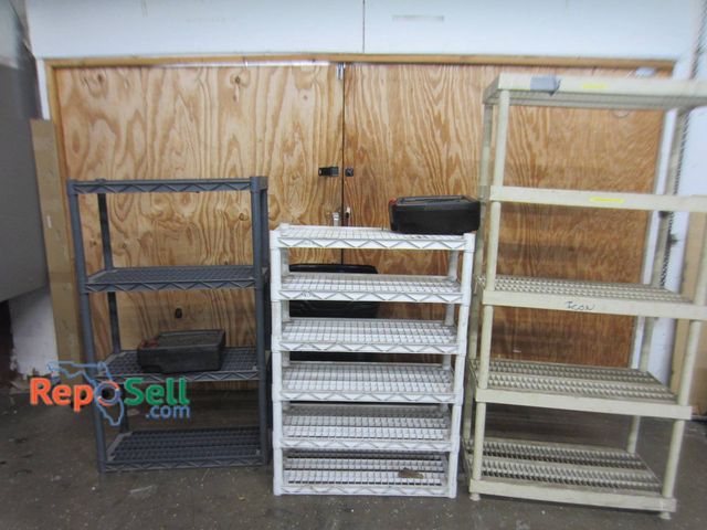 Lot 31-1325 - (3) Plastic Shelf Units, Multi-Shelf Freestanding Storage Tallest 73"H