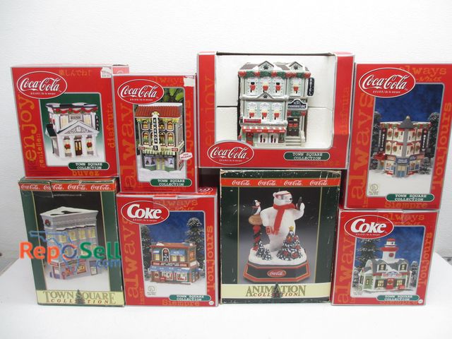 Lot 31-9403 - (8) Coca Cola Christmas Town Square Collection